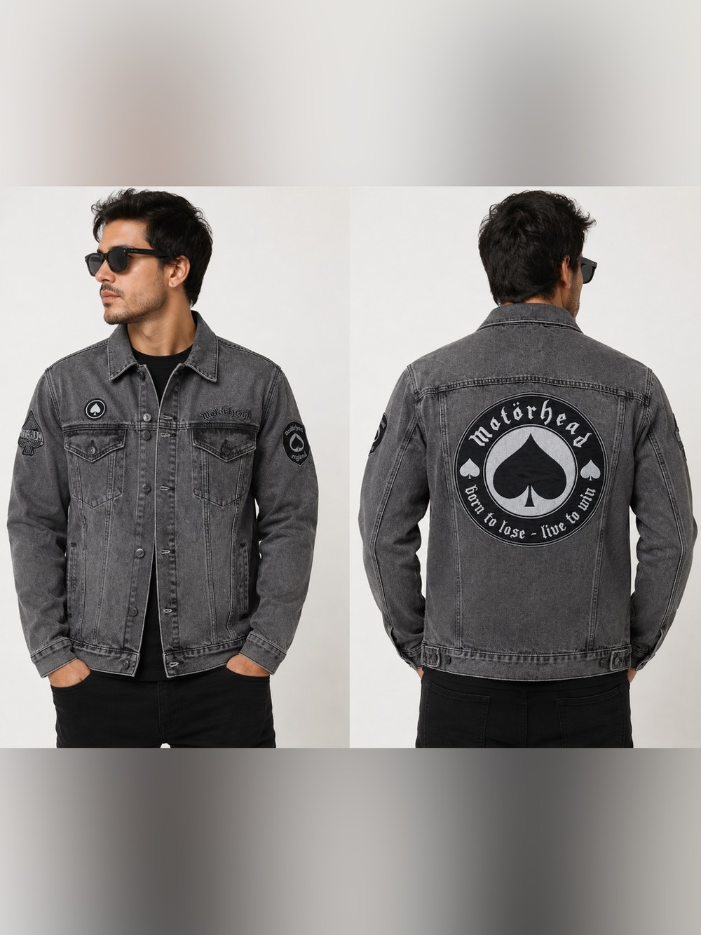 Motörhead "Born to Lose - Live to Win" Black Denim Jacket Sz L